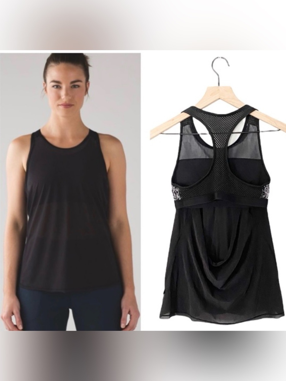 Lululemon Fit Physique Racerback Tank with Mesh Overlay. Size 8.